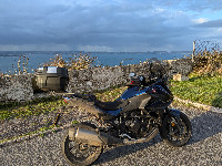 Portland Verne, a very dirty Honda NT1100A.