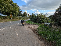 Sherbornes (SR): What's the number on the red sign at the junction of Redhole Lane and the B3145?