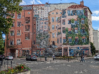 Le Mur des Canuts (The Canuts Wall) Mural, Lyon, Rhône