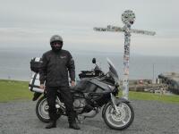 Posing at John o'Groats