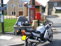 03. Bath and Somerset; type K6 telephone kiosk and memorial trough at Mellow