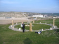 RBR 2007 Cornwall 1 Giant cliff top sundial telling Cornish time near Perranzabuloe