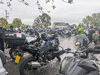 Long Sutton packed with bikes (nice blue one in foreground)