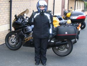 Chris Next Morning Outside the Aberystwyth TA Centre