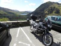 On the way to Llanberis unmanned control #19; view spot overlooking the valley to Llyn Gwynant